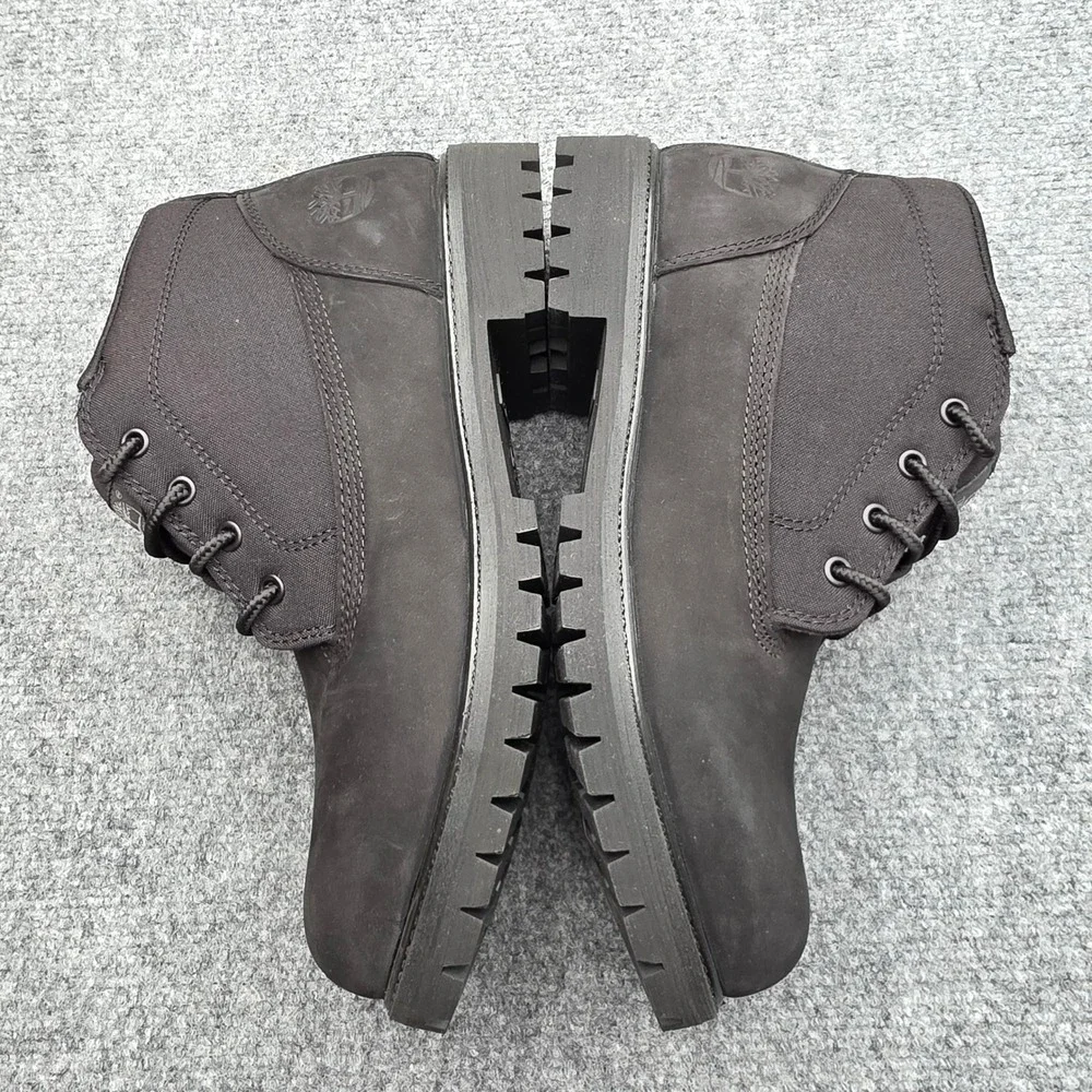 Timberland Heritage Mid Lace Chukka Boots Black Nubuck TB0A431H Men's Size 10